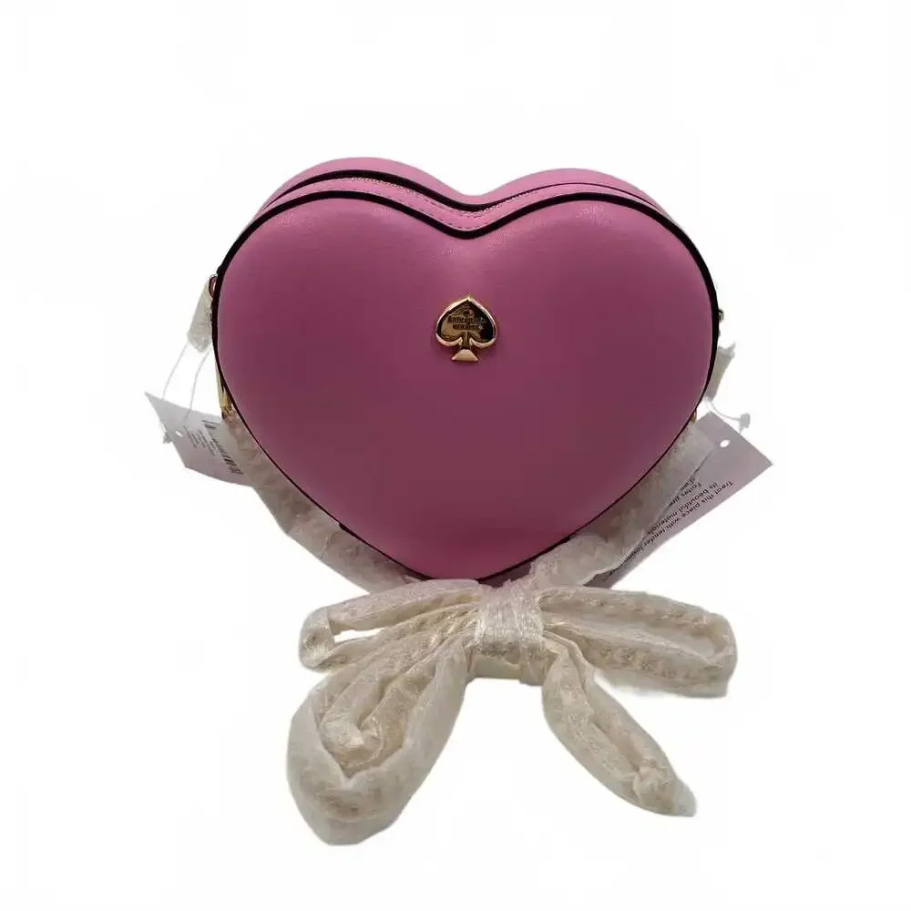 Kate Spade Mini Heart Crossbody Leather Bag | OS Pink